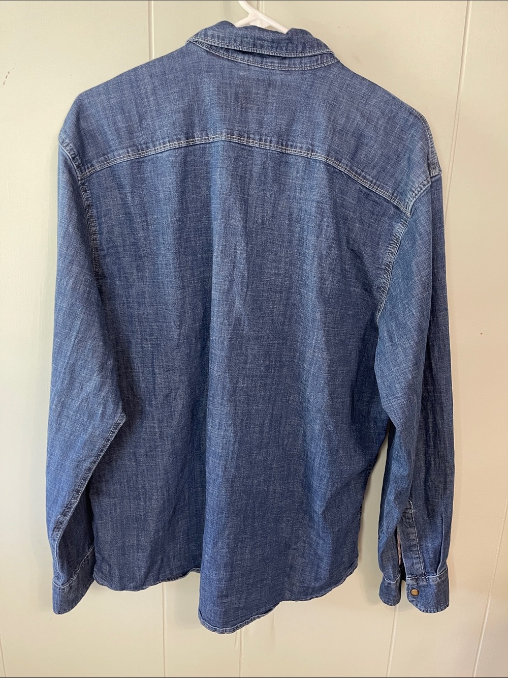 Wrangler Men's Premium Slim Fit Pearl Button Up Denim Shirt Size XL - Picture 6 of 7
